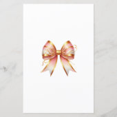 Goud en Roze Bloemen Boog Baby shower Menu (Achterkant)