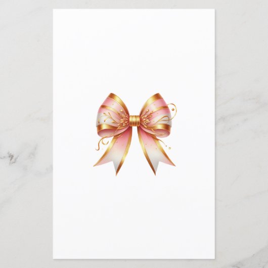 Goud en Roze Bloemen Boog Baby shower Menu (Achterkant)