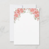 Goud en Roze Bloemen Bow Baby shower Bedankkaart (Achterkant)