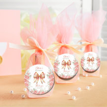 Goud en Roze Bloemen Bow Baby shower