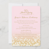 Goud en Roze Bohek 50ste Jubileum Kaart (Voorkant)