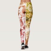 Goud en Roze  Botanische Floral Toile No.3 Leggings (Achterkant)