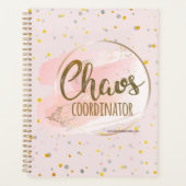 Goud en Roze Chaos Coördinator Planner (Voorkant)