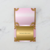 Goud en Roze Dank je kaart Voeg eigen tekst toe (Binnen)