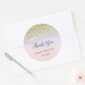 Goud en Roze en Blauw Baby showers Sticker (Envelop)