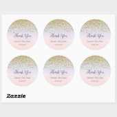 Goud en Roze en Blauw Baby showers Sticker (Vel)