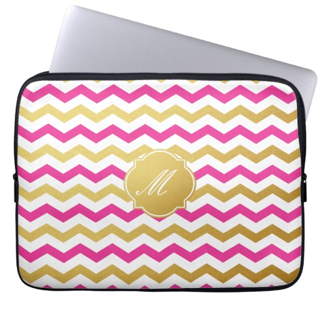 Goud en roze hoes van het Chevron Pattern-model (Voorkant)