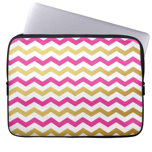 Goud en roze hoes van het Chevron Pattern-model (Voorkant)