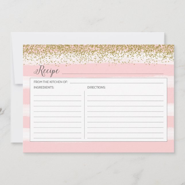 Goud en roze Kaart (Voorkant)