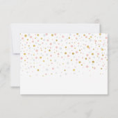 Goud en roze | Kaart van de Birthday Party Gift En (Achterkant)