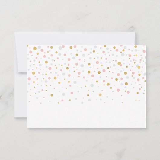 Goud en roze | Kaart van de Birthday Party Gift En (Achterkant)