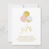 Goud en roze | Kaart van de Birthday Party Gift En (Voorkant)