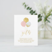 Goud en roze | Kaart van de Birthday Party Gift En (Staand voorkant)