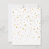 Goud en roze | Kaart van de Birthday Party Gift En (Achterkant)
