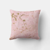 Goud en roze marmer met Gold Foil en Glitter Kussen (Achterkant)