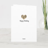 Goud en roze nichtje 13e verjaardag kaart (Achterkant)