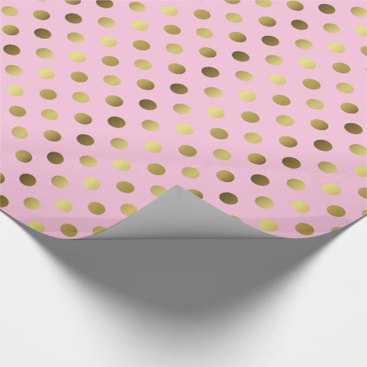 Goud en roze poodopapier cadeaupapier (Hoek)