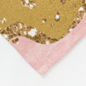 Goud en Roze Sequins Agaat Fleece Deken (Hoek)
