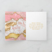 Goud en Roze Sequins Agaat Gelukkige Verjaardag Kaart (Binnen)