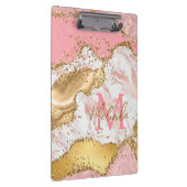 Goud en Roze Sequins Agaat Klembord (Rechts)