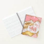 Goud en Roze Sequins Agaat Notitieboek (Binnen)