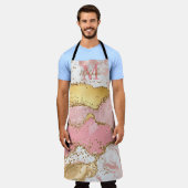 Goud en Roze Sequins Agaat Schort (Gedragen)