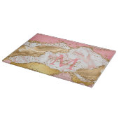 Goud en Roze Sequins Agaat Snijplank (Hoek)