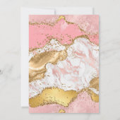 Goud en Roze Sequins Agaat Sweet Sixteen Kaart (Achterkant)