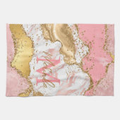 Goud en Roze Sequins Agaat Theedoek (Horizontaal)