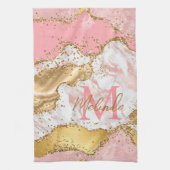 Goud en Roze Sequins Agaat Theedoek (Verticaal)