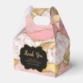 Goud en Roze Sequins Agaat Verjaardag Dank u Bedankdoosjes (Achterkant)