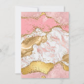 Goud en roze sequins Agate Birthday Bedankkaart (Achterkant)