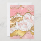Goud en roze sequins Agate Birthday Kaart (Achterkant)