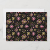 Goud en roze Snowflakes WinterBaby shower Kaart (Achterkant)