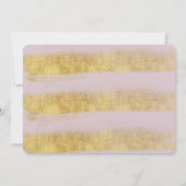 Goud en Roze Strepen Verloving Kaart (Achterkant)