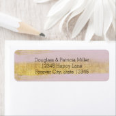 Goud en roze stropen etiket (Insitu)