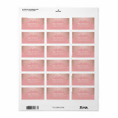 Goud en Roze Tuin Wonderland Bruiloft Etiket (Full Sheet)