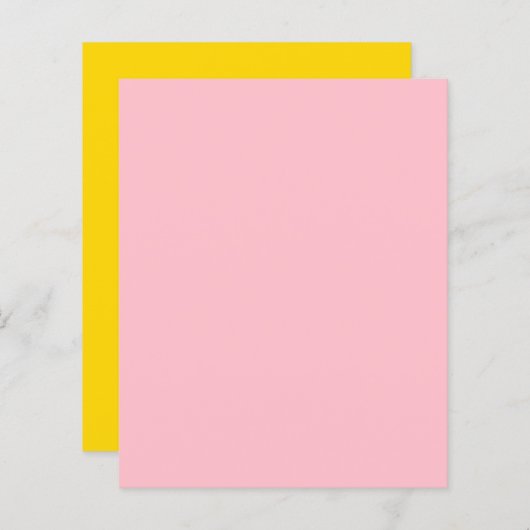 Goud en roze vaste kleuren coördineren (Voorkant / Achterkant)