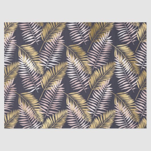 Goud en roze vetten en blauwe ontkoppeling tissuepapier (Voorkant)