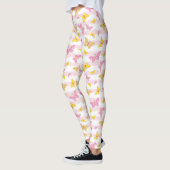 Goud en roze vlinder leggings (Links)