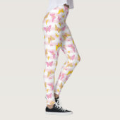 Goud en roze vlinder leggings (Rechts)