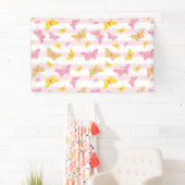 Goud en roze vlinder spandoek (Insitu)