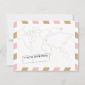 Goud en roze wereldwijde reiziger Airmail RECIPE (Achterkant)