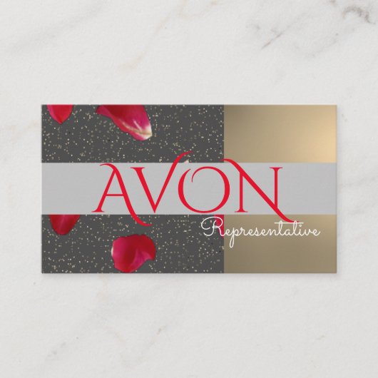 Goud en Rozen Avon Visitekaartje (Voorkant)