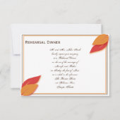 Goud en Rust Herfst Leaf Rehearsal Dinner Kaart (Voorkant)