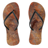 Goud en Rust Marmer Abstract Teenslippers (Voetbed)