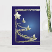 goud en saffier feestdagen kaart (Voorkant)