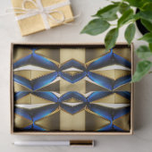 Goud en saffier modern patroon decoupage tissuepapier (Geschenk)