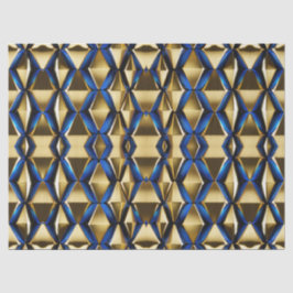 Goud en saffier modern patroon decoupage tissuepapier