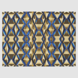 Goud en saffier Moderne Patroon Decoupage Tissuepapier